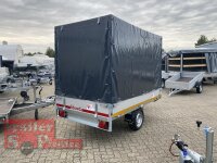 EDUARD 2514 -GE- Hochlader, Bordwände 30cm -1350kg- Lfh: 63cm -195/50R13 mit Stützrad (48) Hochplane SP-Line