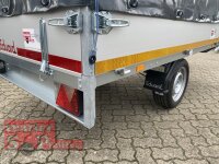 EDUARD 2514 -GE- Hochlader, Bordwände 30cm -1350kg- Lfh: 63cm -195/50R13 mit Stützrad (48) Hochplane SP-Line