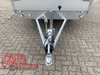 Eduard 2000 KG Hochlader - Gebremste Doppelachser - 3.3x1.8m - Ladehöhe:72 cm  - Bordwände 30cm mit Laubgitter 70 cm und Flachplane