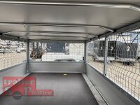 Eduard 2000 KG Hochlader - Gebremste Doppelachser - 3.3x1.8m - Ladehöhe:72 cm  - Bordwände 30cm mit Laubgitter 70 cm und Flachplane