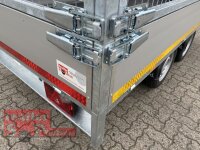 Eduard 2000 KG Hochlader - Gebremste Doppelachser - 3.3x1.8m - Ladehöhe:72 cm  - Bordwände 30cm mit Laubgitter 70 cm und Flachplane
