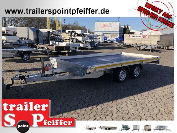EDUARD 4020 -GD- Hochlader, Auffahrschienen & Winde, Bordwände 10cm -2700kg- Lfh: 56cm -195/55R10