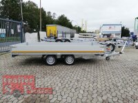 Eduard 3000 KG Multitransporter - Gebremste Doppelachser - 4.0x2.0m - Ladehöhe:63 cm - 195/50R13 - Auffahrschienen & Winde - Bordwände 30cm