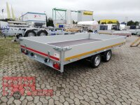 Eduard 3000 KG Multitransporter - Gebremste Doppelachser - 4.0x2.0m - Ladehöhe:63 cm - 195/50R13 - Auffahrschienen & Winde - Bordwände 30cm