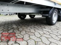 Eduard 3000 KG Multitransporter - Gebremste Doppelachser - 4.0x2.0m - Ladehöhe:63 cm - 195/50R13 - Auffahrschienen & Winde - Bordwände 30cm