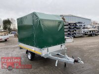 EDUARD 2514 -GE- Hochlader, Bordwände 30cm -1350kg- Lfh: 63cm -195/50R13 mit Hochplane SP-Line ÖKO Schräge