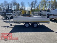 Eduard 2000 KG Hochlader - Gebremste Doppelachser - 3.5x1.8m - Ladehöhe:72 cm -  Bordwände 30cm mit H-Gestell - 100 KM/H