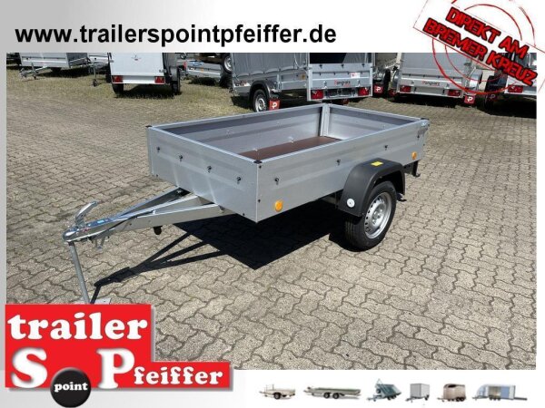 TPV TL-EU2 Tieflader Anhänger - 750 kg - ungebremst - 100 KM/H - Zurrösen - 13 pol. Stecker