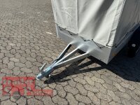 TPV TL-EU2 Anhänger mit Hochplane TPSP - Spitzdach - 125 cm Innenhöhe - ungebremst - 13 pol. - Zurrösen - 100 KM/H