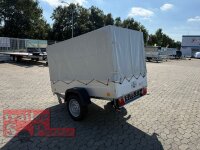 TPV TL-EU2 Anhänger mit Hochplane TPSP - Spitzdach - 125 cm Innenhöhe - ungebremst - 13 pol. - Zurrösen - 100 KM/H