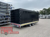 EDUARD 5022 -GD- Hochlader, kippbar, Rampen, Bordwände 30cm -3000kg- H-Pumpe - lfh: 56cm -195/55R10 mit Hochplane SP-Line Schiebeplane links und rechts