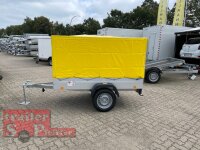 TPV TL-EU2 Anhänger mit Hochplane TPSP - Spitzdach - 125 cm Innenhöhe - ungebremst - 13 pol. - Zurrösen - 100 KM/H - mit Aktionsplane