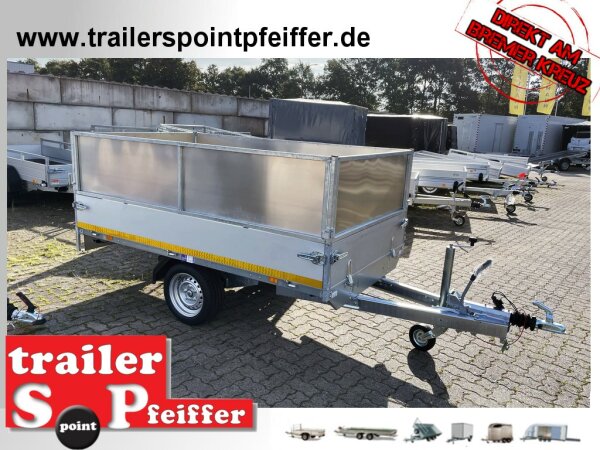 EDUARD 2514 -GE- Hochlader, Bordwände 30cm -1500kg- Lfh: 63cm -195/50R13 mit Stahl - Kastenaufsatz