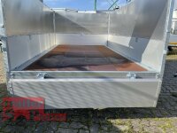 Eduard 1500 KG Hochlader - Gebremste Einzelachser - 2.5x1.45m - Ladehöhe:63 cm - 195/50R13 - Bordwände 30cm Stahl - Kastenaufsatz