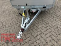 Eduard 3000 KG - 3 Seitenkipper -  Gebremster Doppelachser - 3.3x1.8m - Ladehöhe:63 cm - 195/50R13C - Stahl-Kastenaufsatz - Auffahrrampen - Stützen