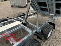 Eduard 3000 KG - 3 Seitenkipper -  Gebremster Doppelachser - 3.3x1.8m - Ladehöhe:63 cm - 195/50R13C - Stahl-Kastenaufsatz - Auffahrrampen - Stützen