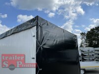 EDUARD 5020 -GD- Hochlader, Auffahrschienen & Winde, flach -3000kg- Lfh: 63cm -195/50R13 mit Hochplane SP-Line Öko Schräge und Schiebeplane links und rechts