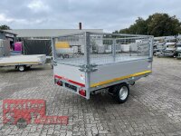 Eduard 1800 KG Rückwärtskipper - Gebremste Einzelachser - 2.6x1.5m - Ladehöhe:63 cm - 195/50R13 - Bordwände 40cm mit Laubgitter 70 cm