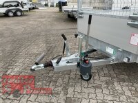 Eduard 1800 KG Rückwärtskipper - Gebremste Einzelachser - 2.6x1.5m - Ladehöhe:63 cm - 195/50R13 - Bordwände 40cm mit Laubgitter 70 cm