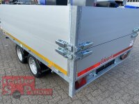 EDUARD 3118 -GD- Heckkipper, Auffahrschienen, Heckstützen, Bordwände 30cm -2700kg- H-Pumpe - Lfh: 63cm -195/50R13 mit 3118 - AufsatzBordwände pendelbar - 40cm Hoch