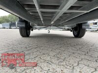 Eduard 1800 KG Hochlader - Gebremste Einzelachser - 4.0x1.8m - Ladehöhe:63 cm - 195/50R13 - Bordwände 30cm + Aufsatzwände 70 cm und Flachplane