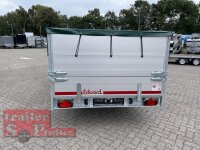EDUARD 4018 -GD- Hochlader, Bordwände 30cm -1800kg- Lfh: 63cm - 195/50R13 - pendelbare Aufsatzwände 70 cm und Flachplane