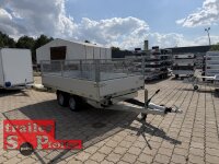 ABVERKAUF / Saris K3 356 184 3500 2 E - 3500 kg 3 Seitenkipper - mit Elektropumpe und SP-Line Laubgitter - Rampenschacht