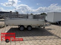 ABVERKAUF / Saris K3 356 184 3500 2 E - 3500 kg 3 Seitenkipper - mit Elektropumpe und SP-Line Laubgitter - Rampenschacht