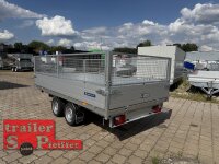 ABVERKAUF / Saris K3 356 184 3500 2 E - 3500 kg 3 Seitenkipper - mit Elektropumpe und SP-Line Laubgitter - Rampenschacht