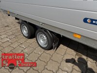 ABVERKAUF / Saris K3 356 184 3500 2 E - 3500 kg 3 Seitenkipper - mit Elektropumpe und SP-Line Laubgitter - Rampenschacht