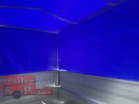 TPV TL-EU2 Anhänger mit Aufsatzwänden und Hochplane TPSP - Spitzdach - 155 cm Innenhöhe - ungebremst - 13 pol. - Zurrösen - 100 KM/H