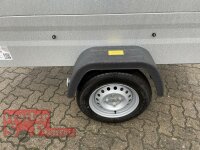 TPV TL-EU2 Anhänger mit Aufsatzwänden und Hochplane TPSP - Spitzdach - 155 cm Innenhöhe - ungebremst - 13 pol. - Zurrösen - 100 KM/H