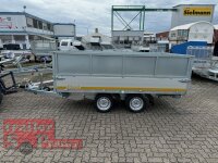 EDUARD 3318 -GD- 3 Seitenkipper, Auffahrschienen, Bordwände 30cm -3500kg- E & H-Pumpe - Lfh: 63cm -195/50R13 mit Stahl - Kastenaufsatz
