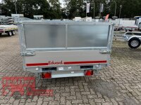 EDUARD 3318 -GD- 3 Seitenkipper, Auffahrschienen, Bordwände 30cm -3500kg- E & H-Pumpe - Lfh: 63cm -195/50R13 mit Stahl - Kastenaufsatz