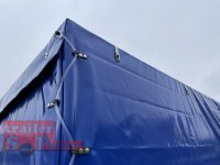 Eduard 3000 KG Multitransporter - Gebremste Doppelachser - 4.56x2.2m - Ladehöhe:56 cm - 195/55R10 - Auffahrschienen & Winde - Bordwände 30cm - Hochplane SP-Line mit Schiebeplanen