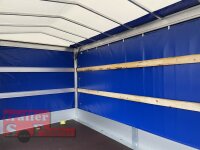 Eduard 3000 KG Multitransporter - Gebremste Doppelachser - 4.56x2.2m - Ladehöhe:56 cm - 195/55R10 - Auffahrschienen & Winde - Bordwände 30cm - Hochplane SP-Line mit Schiebeplanen