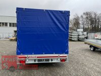 EDUARD 4522 -GD- Hochlader, Auffahrschienen & Winde, Bordwände 30cm -3000kg- Lfh: 56cm -195/55R10 mit Hochplane SP-Line Schiebeplane links und rechts