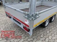 Eduard 2000 KG Hochlader - Gebremste Doppelachser - 3.1x1.6m - Ladehöhe:72 cm  - Bordwände 30cm mit Laubgitter 70 cm