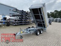Eduard 2700 KG Rückwärtskipper mit E und Notpumpe - Gebremster Doppelachser - 3.1x1.6m - Ladehöhe:63 cm - 195/50R13 - Bordwände 30cm mit 40 cm ALU Aufsatzwänden
