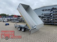 Eduard 2700 KG Rückwärtskipper mit E und Notpumpe - Gebremster Doppelachser - 3.1x1.6m - Ladehöhe:63 cm - 195/50R13 - Bordwände 30cm mit 40 cm ALU Aufsatzwänden