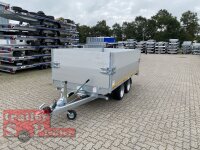 Eduard 2700 KG Rückwärtskipper mit E und Notpumpe - Gebremster Doppelachser - 3.1x1.6m - Ladehöhe:63 cm - 195/50R13 - Bordwände 30cm mit 40 cm ALU Aufsatzwänden