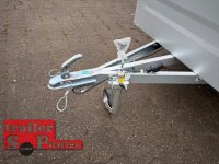 TPV KT-EU2 Koffer -  Reling - Deckelanhänger - 750 kg - ungebremst  - Stützrad - Stützen - 100 KM/H