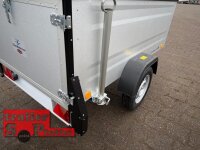 TPV KT-EU2 Koffer -  Reling - Deckelanhänger - 750 kg - ungebremst  - Stützrad - Stützen - 100 KM/H