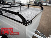 TPV KT-EU2 Koffer -  Reling - Deckelanhänger - 750 kg - ungebremst  - Stützrad - Stützen - 100 KM/H