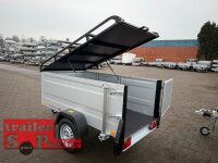 TPV KT-EU2 Kofferanhänger - 750 kg - ungebremst  - Stützrad - Stützen - 100 KM/H - Reling