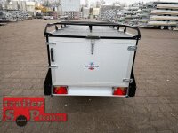 TPV KT-EU2 Kofferanhänger - 750 kg - ungebremst  - Stützrad - Stützen - 100 KM/H - Reling