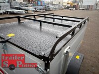 TPV KT-EU2 Kofferanhänger - 750 kg - ungebremst  - Stützrad - Stützen - 100 KM/H - Reling