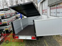 TPV KT-EU2 VR Koffer -  verst&auml;rkte Reling ( 250 kg ) Deckelanh&auml;nger - ungebremst  - 100 KM/H