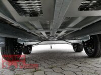 Eduard 3000 KG Multitransporter - Gebremster Doppelachser - 3.56x1.8m - Ladehöhe:63 cm - 195/50R13 - Auffahrschienen  - Bordwände 30cm