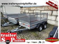 Böckmann TL-AL 2513/20 ALU Tieflader Anhänger - Tandem gebremst mit 60 cm Laubgitter